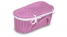 Rieten mandje roze